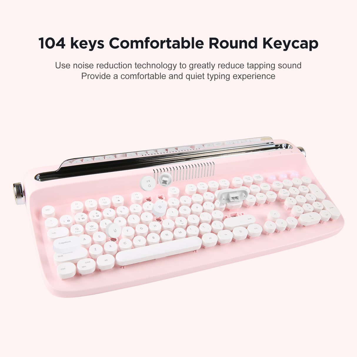 YUNZII ACTTO B503 Wireless Keyboard - Baby Pink