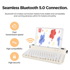 YUNZII ACTTO B305 Wireless Keyboard - Ivory Butter