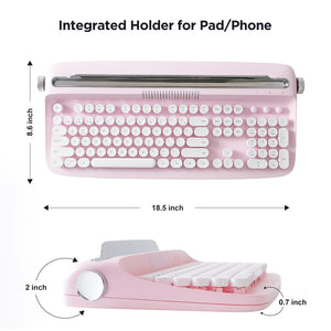 YUNZII ACTTO B503 Wireless Keyboard - Baby Pink