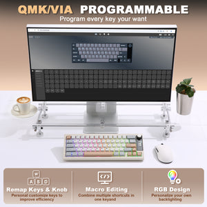 YUNZII IF68 QMK/VIA Wireless Mechanical Keyboard