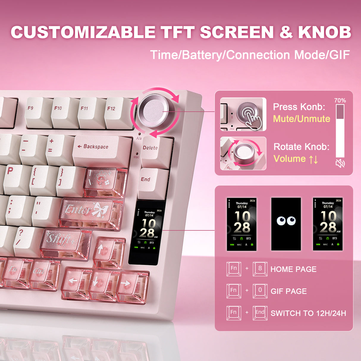 YUNZII IF75 QMK/VIA Wireless Mechanical Gaming Keyboard