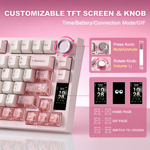 YUNZII IF75 QMK/VIA Wireless Mechanical Gaming Keyboard