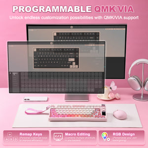 YUNZII IF75 QMK/VIA Wireless Mechanical Gaming Keyboard