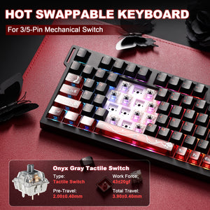 YUNZII IF75 QMK/VIA Wireless Mechanical Gaming Keyboard