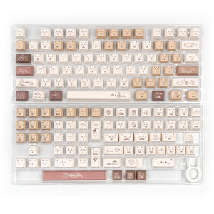 YUNZII Jelly Coffee Kitten Cherry Profile Keycap Set