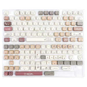 YUNZII Jelly Coffee Kitten MAO Profile Keycap Set
