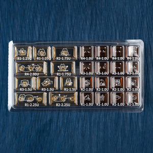 YUNZII Jelly Coffee Kitten Cherry Profile Keycap Set