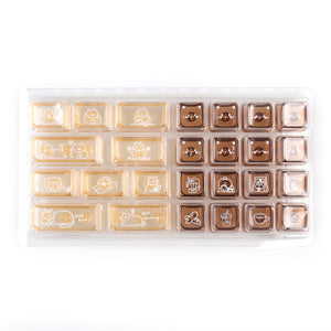 YUNZII Jelly Coffee Kitten MAO Profile Keycap Set