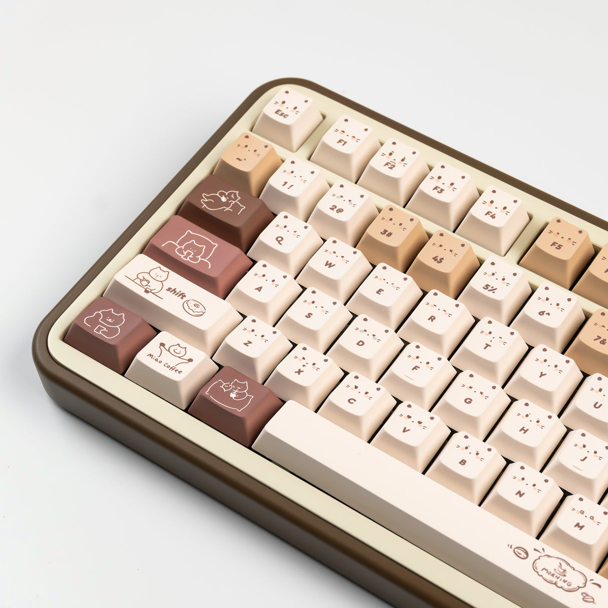 YUNZII Jelly Coffee Kitten Cherry Profile Keycap Set
