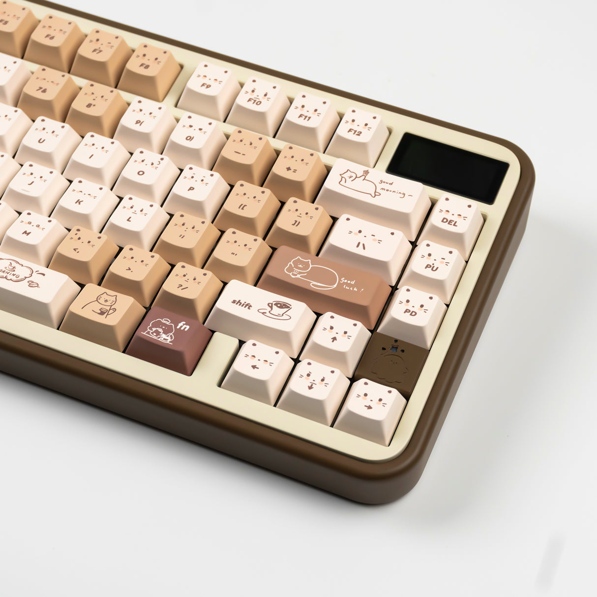 YUNZII Jelly Coffee Kitten Cherry Profile Keycap Set