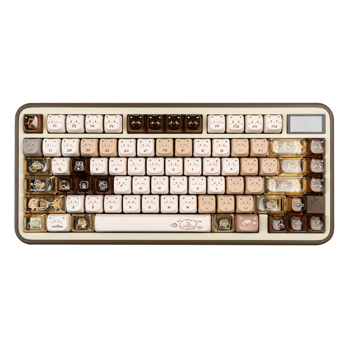 YUNZII Jelly Coffee Kitten MAO Profile Keycap Set