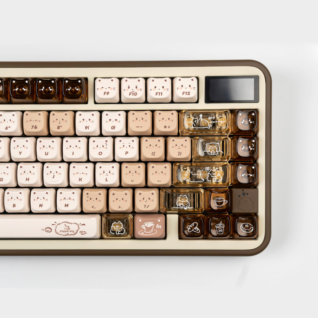 YUNZII Jelly Coffee Kitten MAO Profile Keycap Set