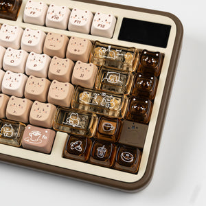 YUNZII Jelly Coffee Kitten MAO Profile Keycap Set