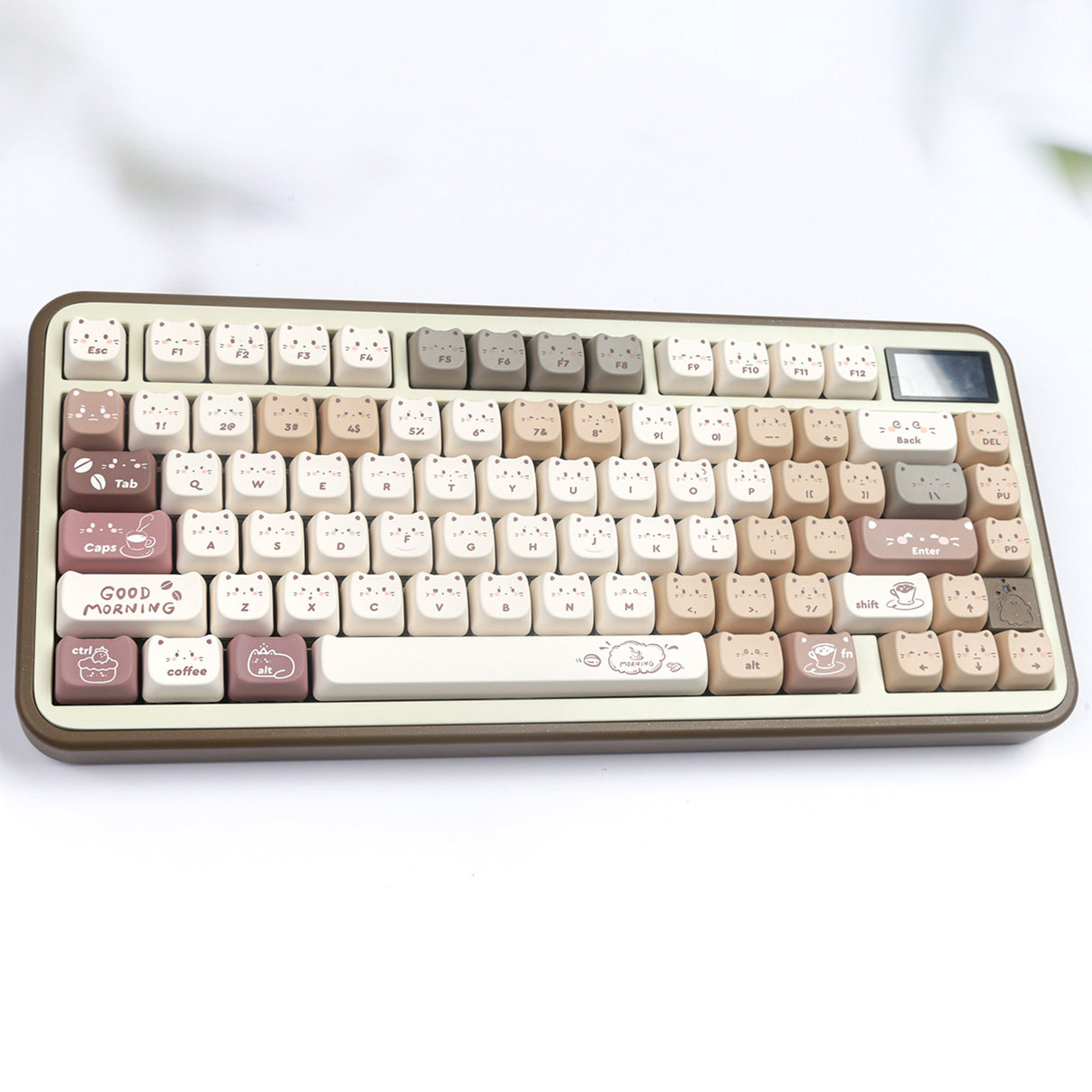 YUNZII Jelly Coffee Kitten MAO Profile Keycap Set