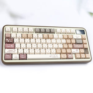 YUNZII Jelly Coffee Kitten MAO Profile Keycap Set