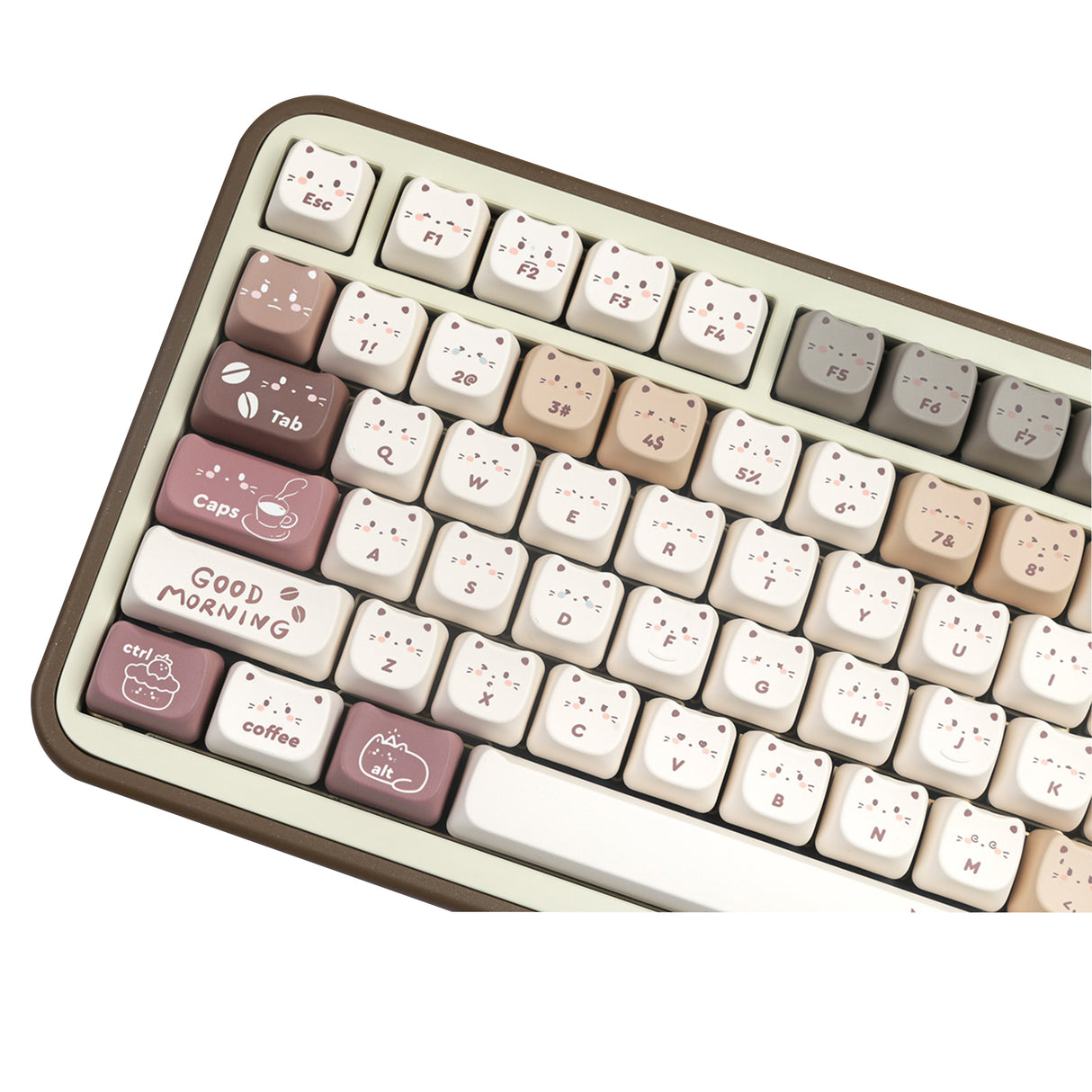 YUNZII Jelly Coffee Kitten MAO Profile Keycap Set