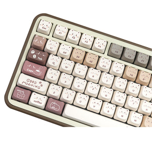 YUNZII Jelly Coffee Kitten MAO Profile Keycap Set