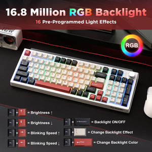 MIKIBY K98 Full-Size Wireless Mechanical Keyboard