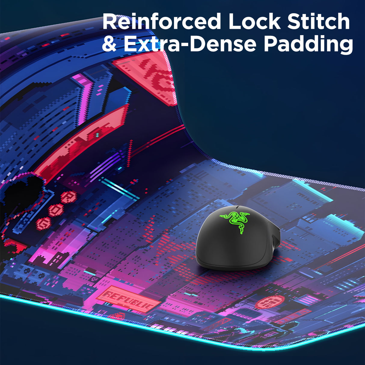 YUNZII LED Gaming Mouse Pad Desk Mat