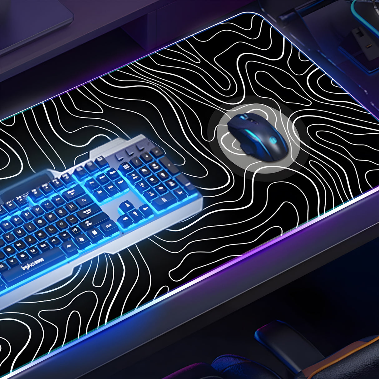 YUNZII LED Gaming Mouse Pad Desk Mat