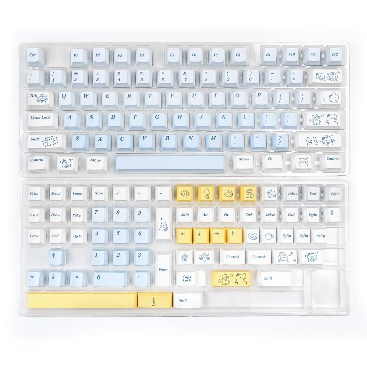 YUNZII Line Cat Cherry Profile Keycap Set
