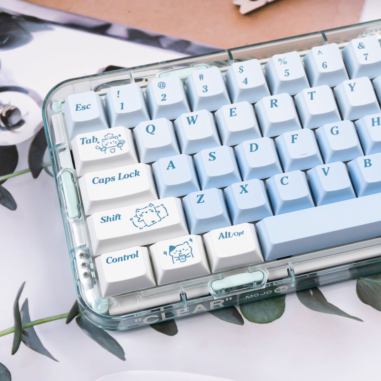 YUNZII Line Cat Cherry Profile Keycap Set