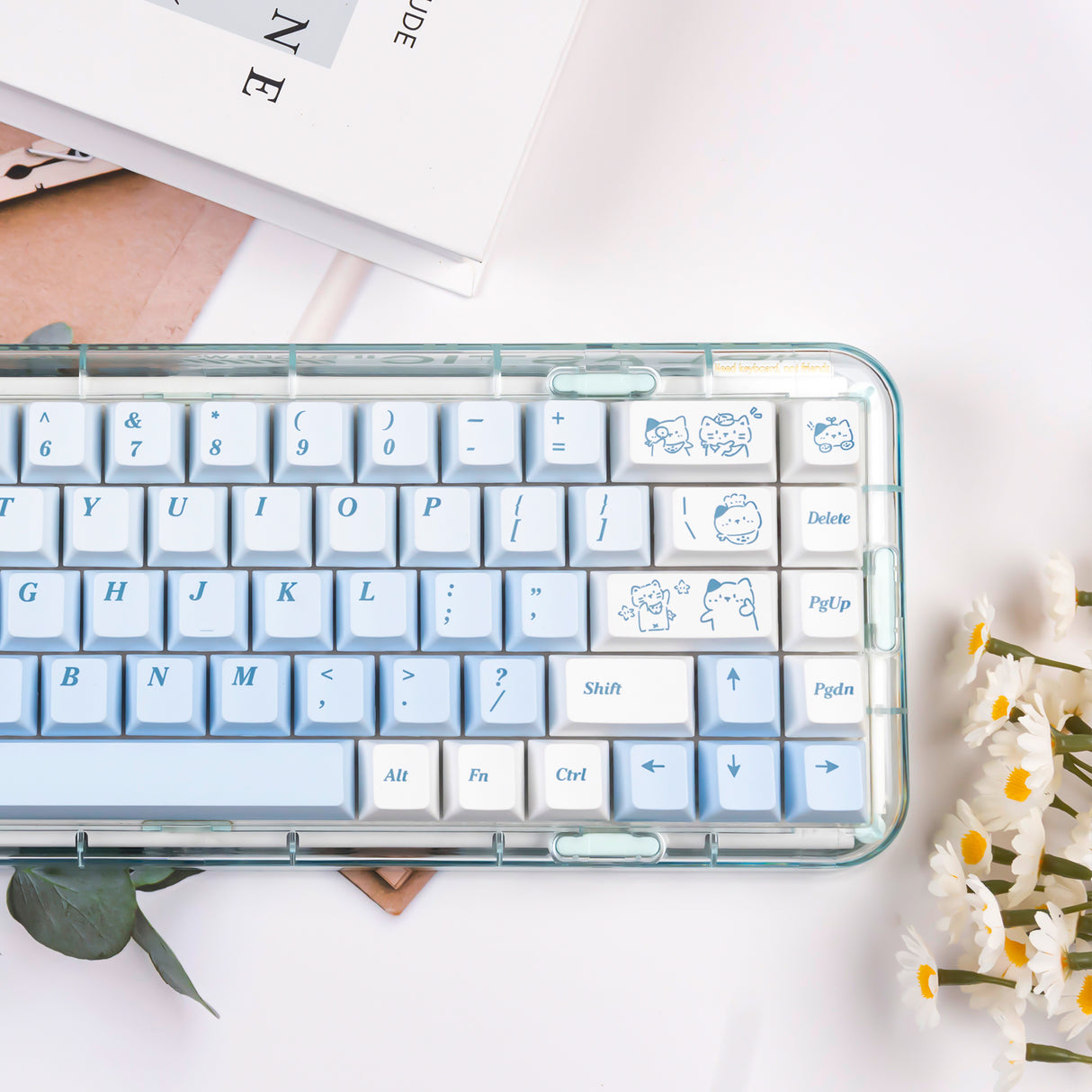 YUNZII Line Cat Cherry Profile Keycap Set