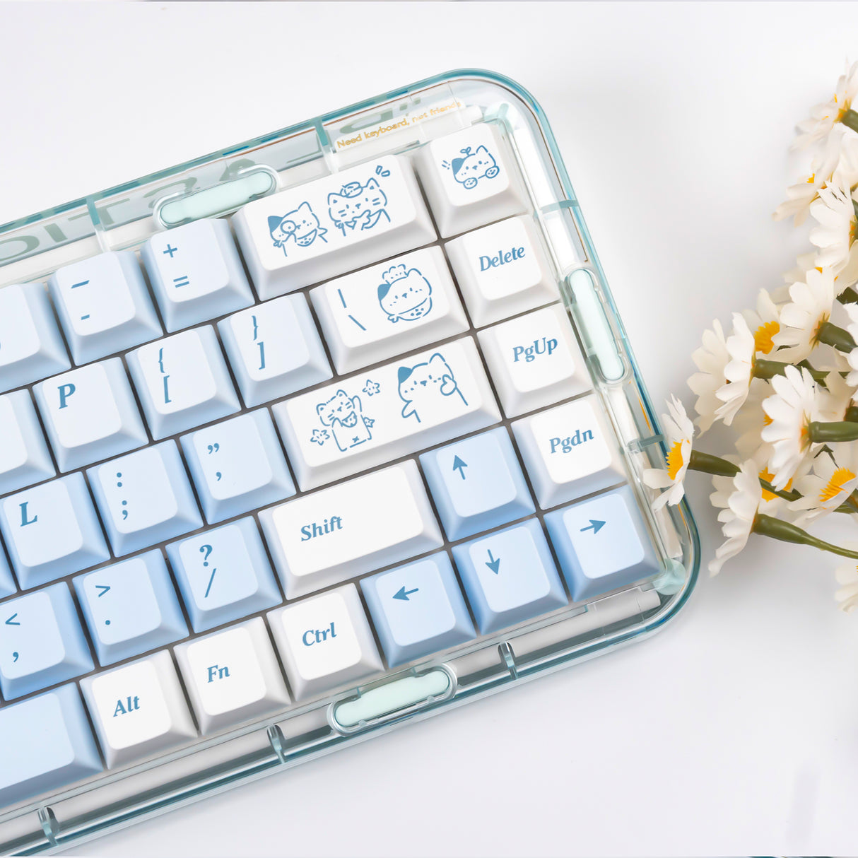 YUNZII Line Cat Cherry Profile Keycap Set
