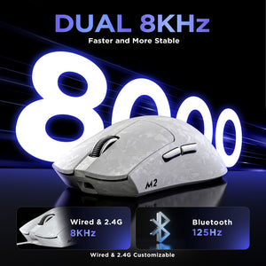 YUNZII M2 Dual 8K Custom Wireless Gaming Mouse