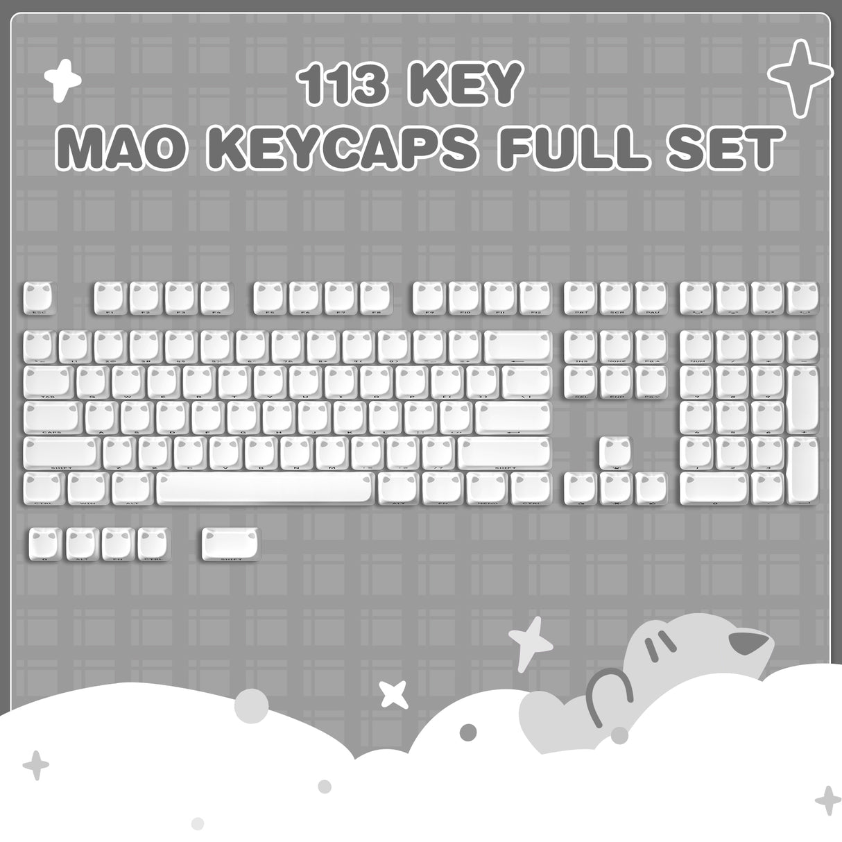 YUNZII Cat MAO Profile Keycap Set
