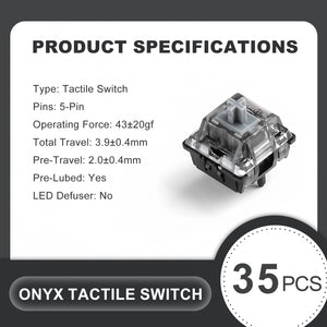 YUNZII Onyx Tactile Clicky Mechanical Switch