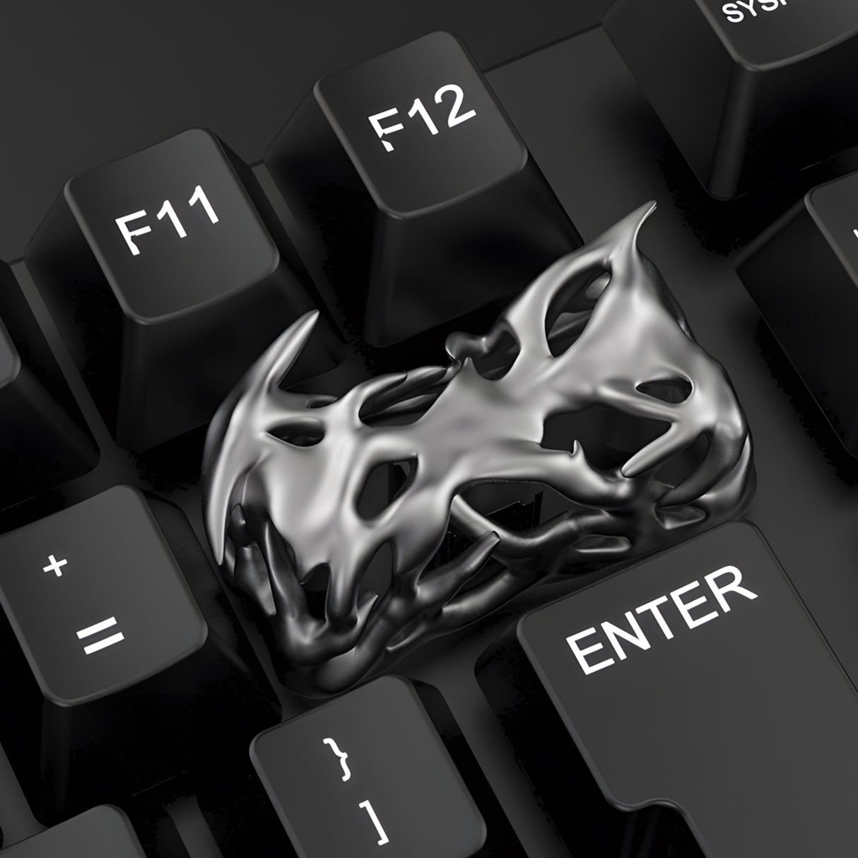 YUNZII Prick Hollow Handmade Artisan Keycap - 2U