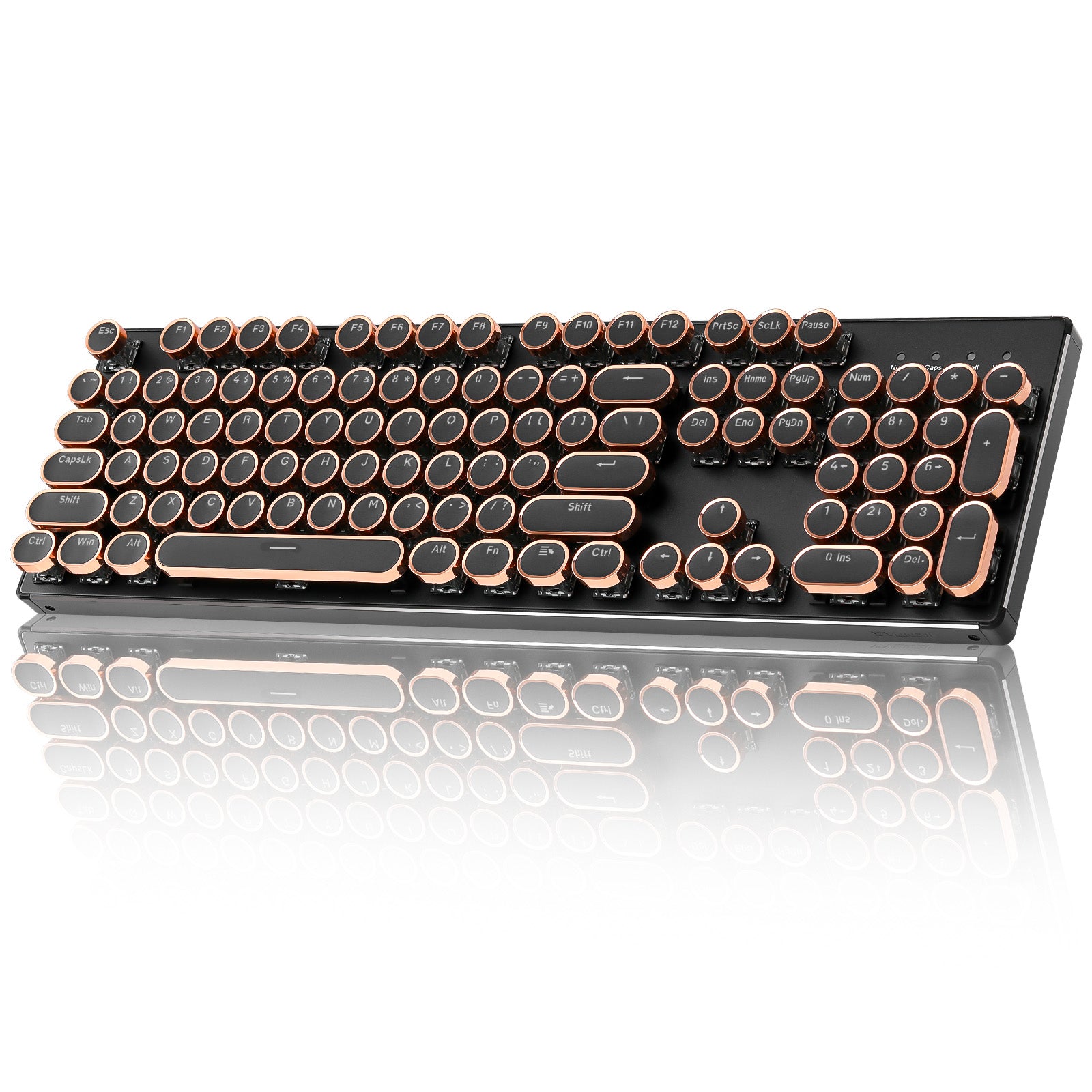 YUNZII QL108 タイプライター メカニカルゲーミングキーボード YUNZII QL108 Full-Size Wired Typewriter Style Custom Mechanical