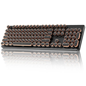 YUNZII QL108 Full-Size Wired Typewriter Style Custom Mechanical Keyboard
