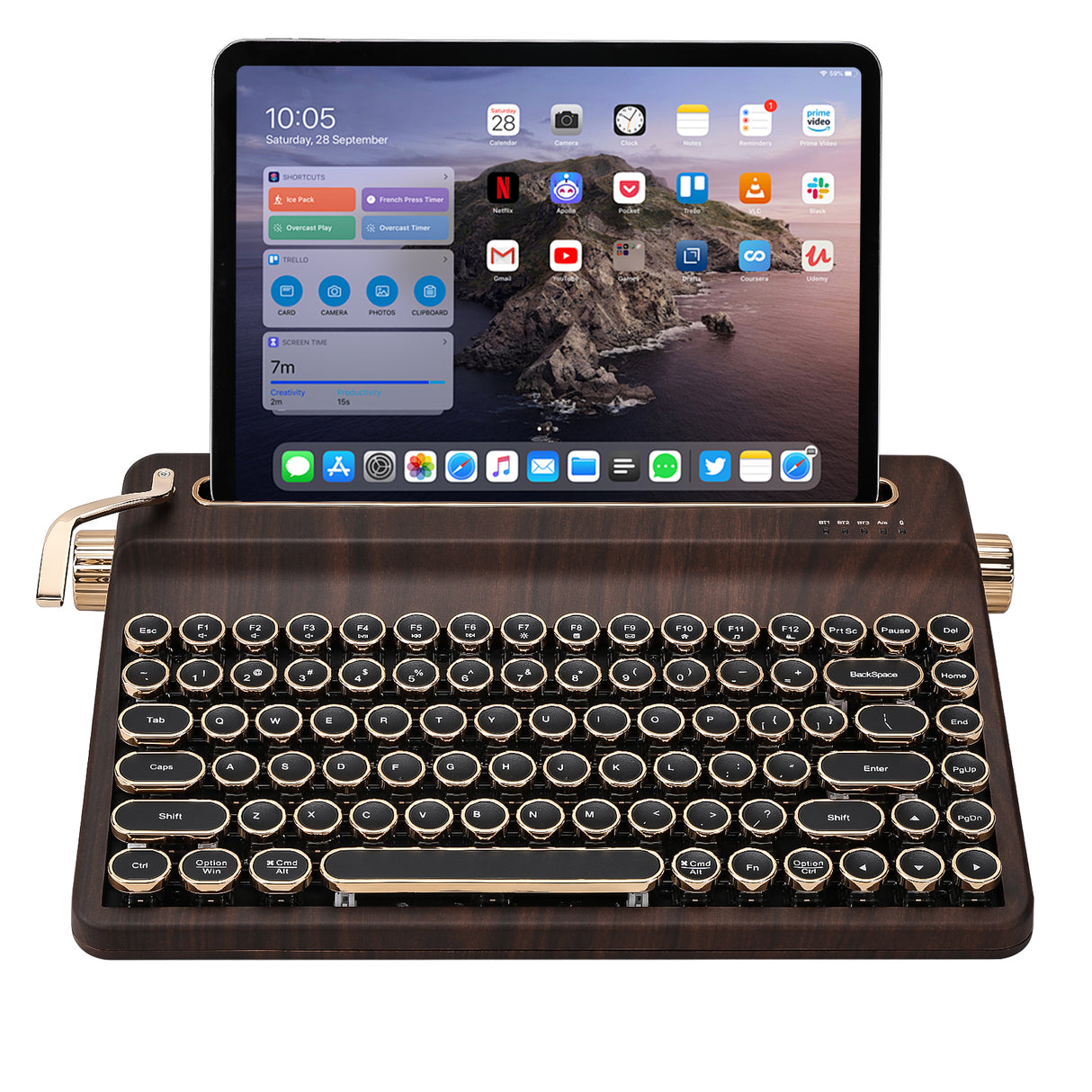 PRE-ORDER YUNZII QL75 Vintage Retro Typewriter QMK/VIA Mechanical Keyboard