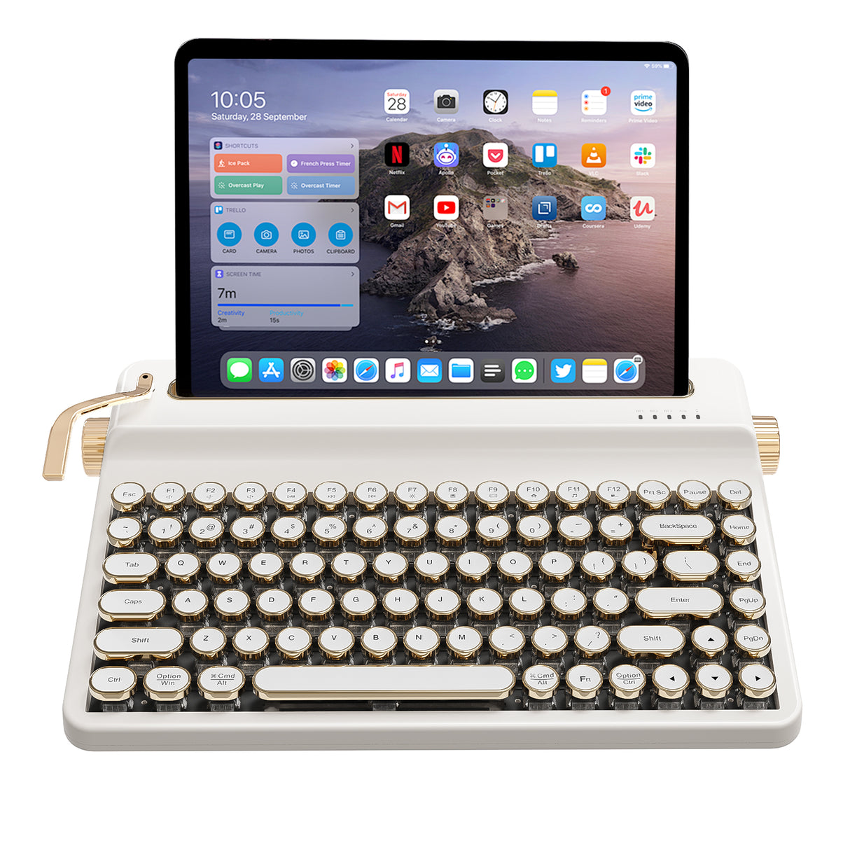 PRE-ORDER YUNZII QL75 Vintage Retro Typewriter QMK/VIA Mechanical Keyboard