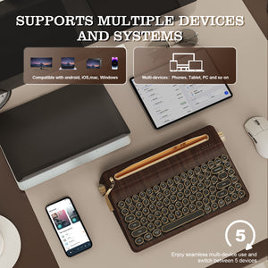 PRE-ORDER YUNZII QL75 Vintage Retro Typewriter QMK/VIA Mechanical Keyboard