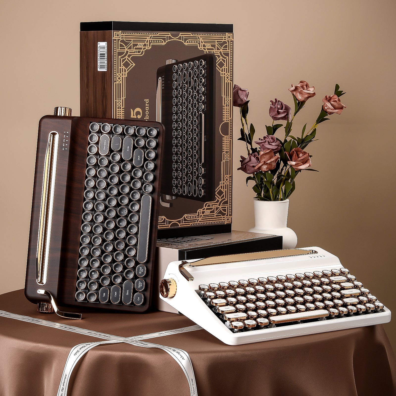 YUNZII QL75 Vintage Retro Typewriter QMK/VIA Mechanical Keyboard