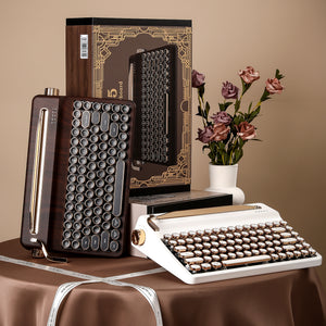 PRE-ORDER YUNZII QL75 Vintage Retro Typewriter QMK/VIA Mechanical Keyboard
