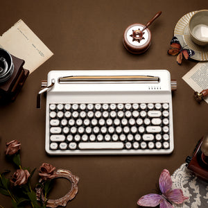 PRE-ORDER YUNZII QL75 Vintage Retro Typewriter QMK/VIA Mechanical Keyboard