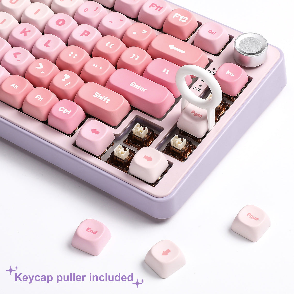 YUNZII Pastel Rainbow MOA Profile Keycap Set