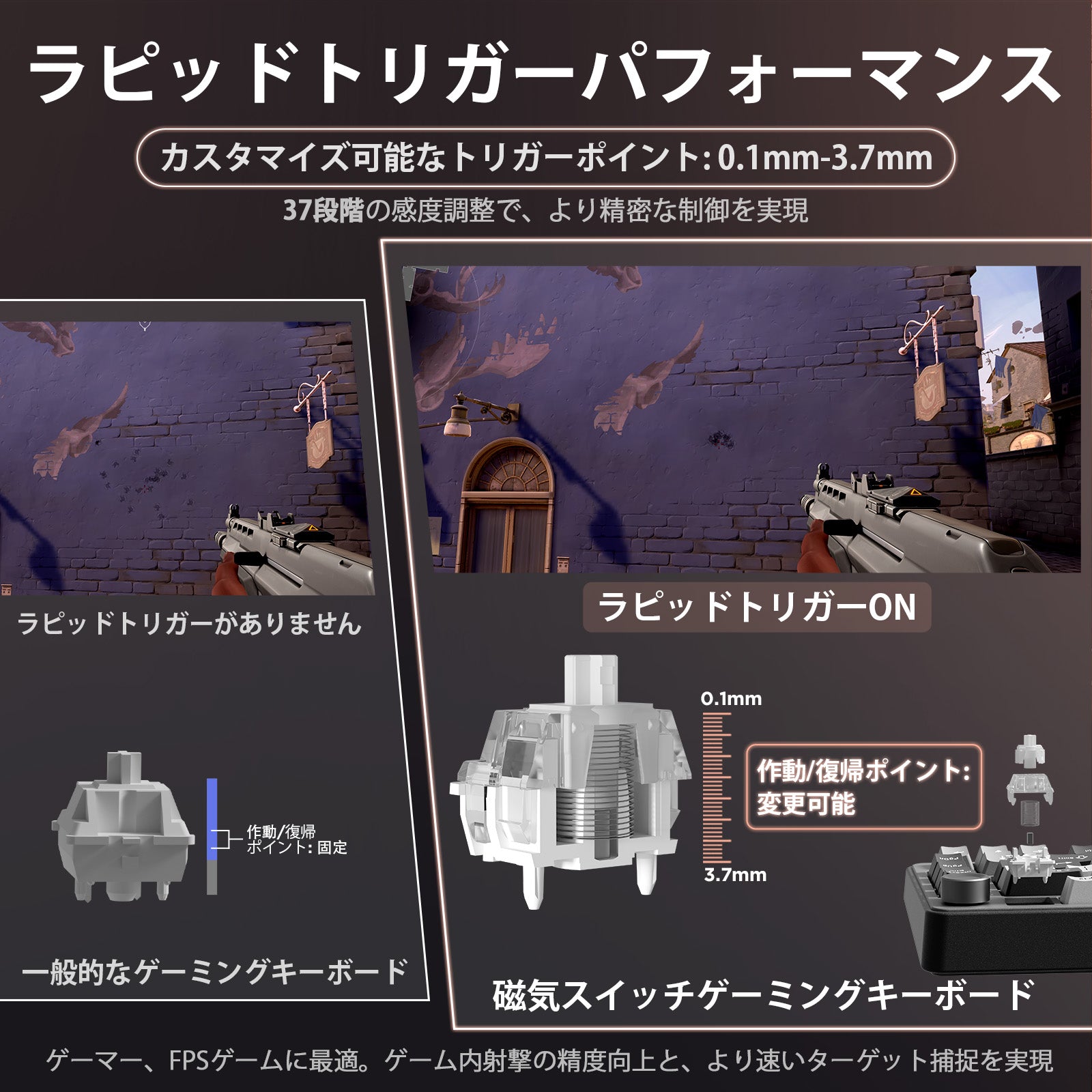 YUNZII RT75 Wireless Rapid Trigger Magnetic Gaming Keyboard - Japan JIS Layout keyboard image