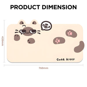 YUNZII Siamese Desk Mat Palm Rest Mouse Pad