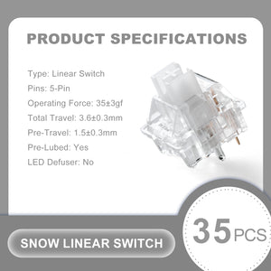 YUNZII Snow Linear 5-Pin Mechanical Switch