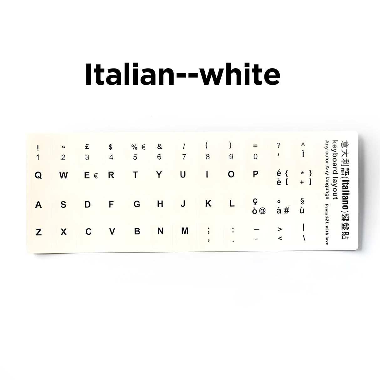 Multilingual Keyboard Sticker