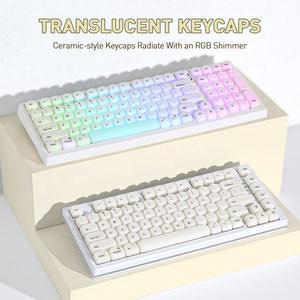 YUNZII Ceramic Jade MOA Profile Keycap Set