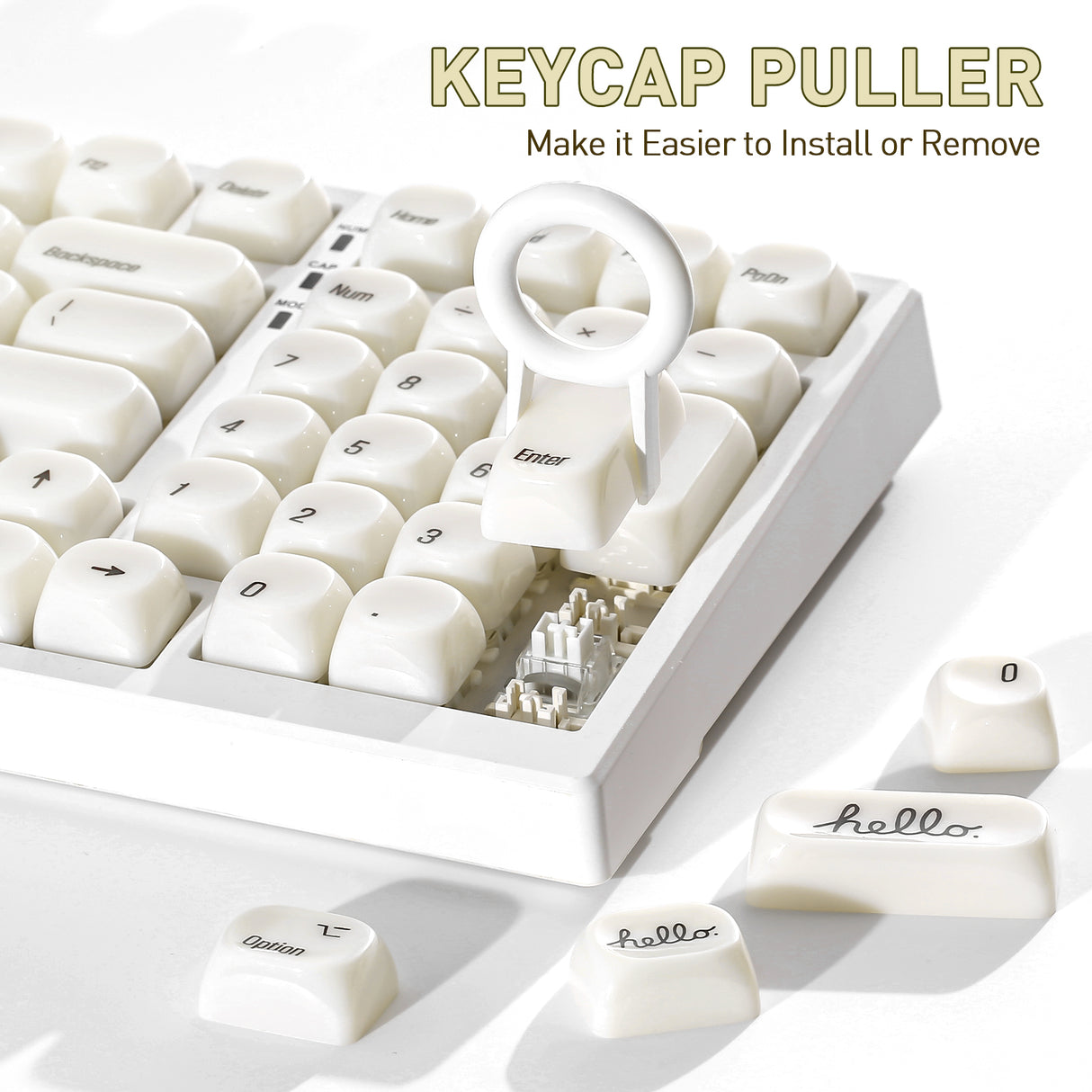 YUNZII Ceramic Jade MOA Profile Keycap Set