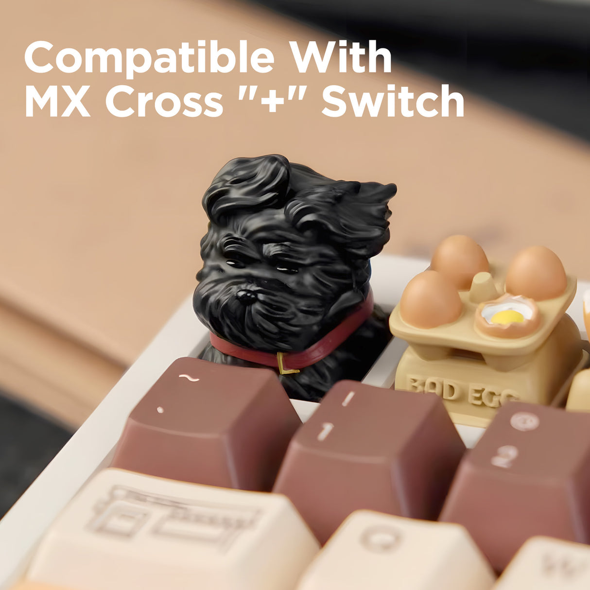 YUNZII Windblown Puppy Handmade Artisan Keycap