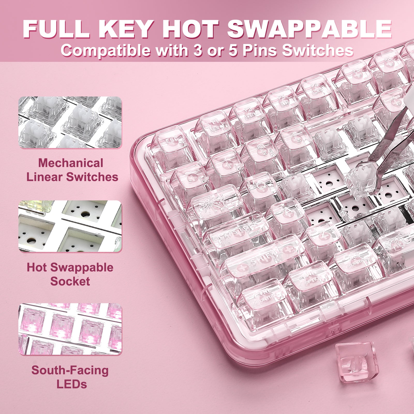 YUNZII X98 Transparent QMK/VIA Mechanical Keyboard – YUNZII