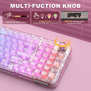 YUNZII X98 Transparent QMK/VIA Mechanical Keyboard